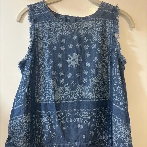 For The Republic Indigo Paisley Top - Picture 2 of 7